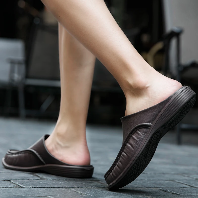 Мужская обувь Летние повседневные слиперы Британский ветер Baotou мужская дышащие