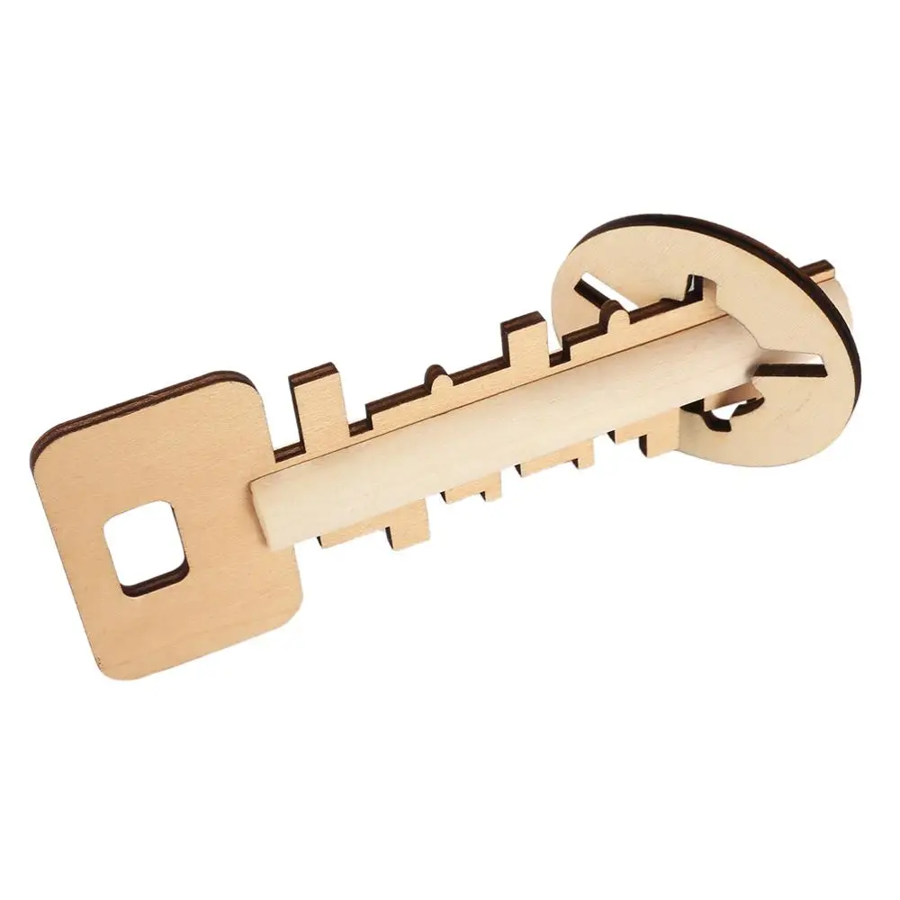 Смешные игрушки Kong Ming Lock деревянная игрушка головоломка для разблокировки ключа