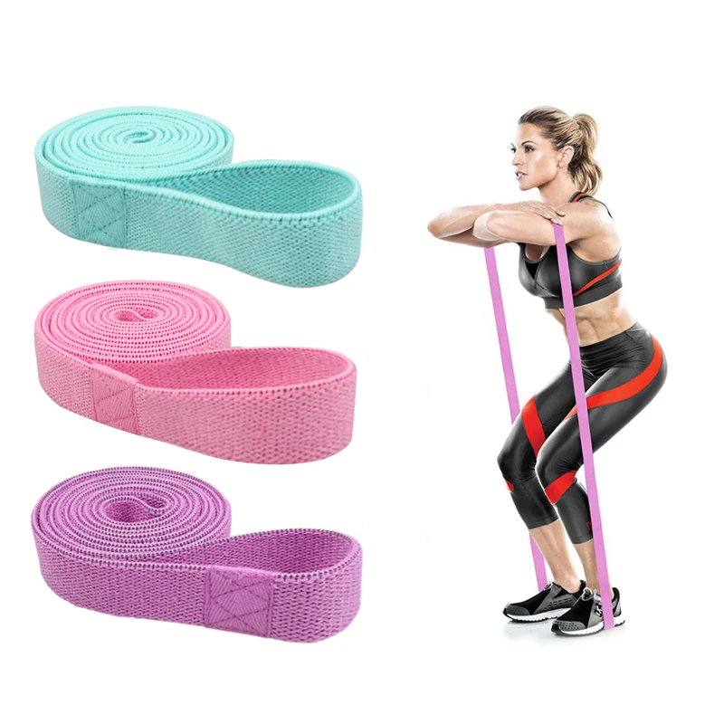 

Long Fabric resistance bands set fitness Pull Up Assist Booty Hip workout exercise loop Elastic bands 3-Piece non-slip for leg