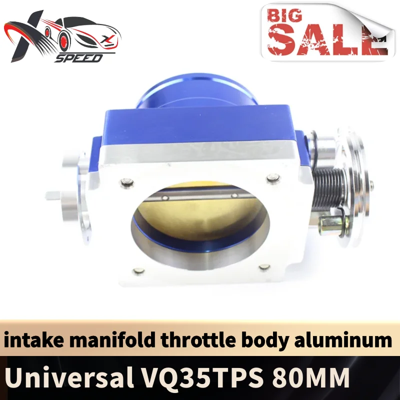 

Universal 80MM Throttle Body VQ35 Intake-Tube Ntake Manifold High Flow Billet Aluminum XX-TBVQ80