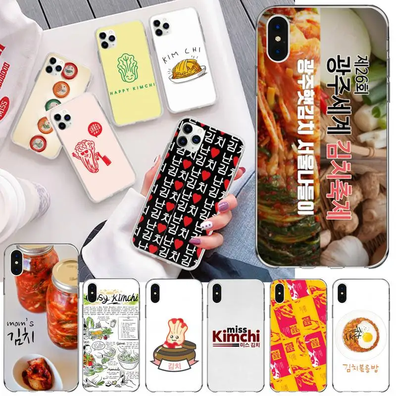 hotcashop korean cuisine kimchi phone case for iphone 12 pro max mini 11 pro xs max 8 7 6 6s plus x 5s se 2020 xr cover free global shipping
