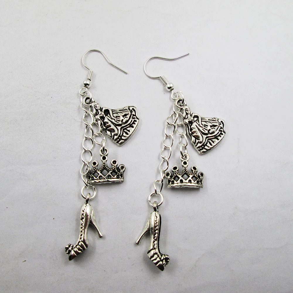 Женские серьги на высоком каблуке висячие с героями мультфильма