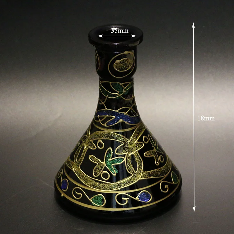 Стекло для кальянов кальян chicha бутылка narguile лампы водяная труба аксессуары черная ваза для лампы