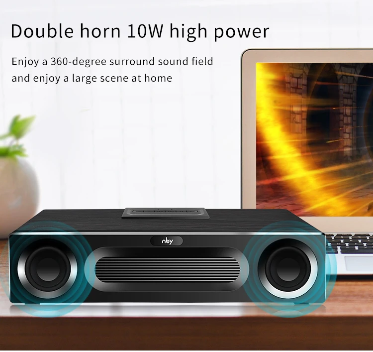NBY 5590 портативный bluetooth-динамик 20 Вт система звуковая система 3D стерео музыка объемный сабвуфер беспроводной динамик s для компьютера