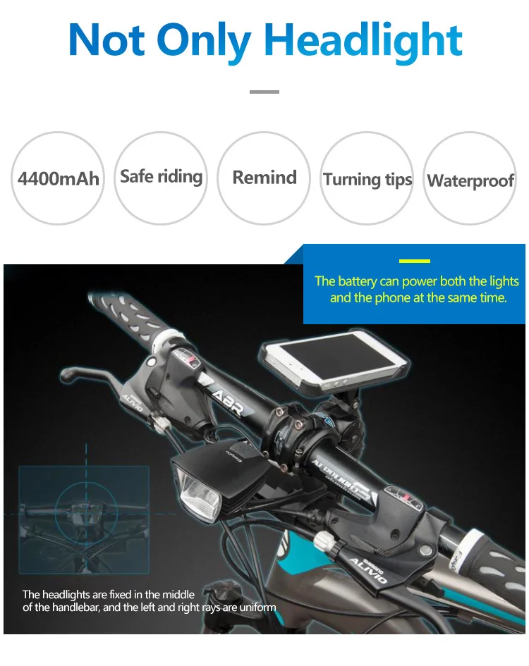 Easydo StVZO Certification Bicycle Light Professional MTB Road Bike Headlight Waterproof USB Charging LED Front Lamp Power Bank
