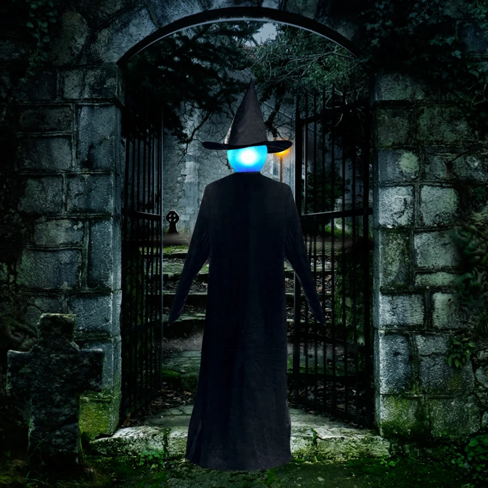 

Light-up Voice Control Witches Ghost Horror Haunted House Layout Props Creepy Skeleton For Halloween Party Decoration