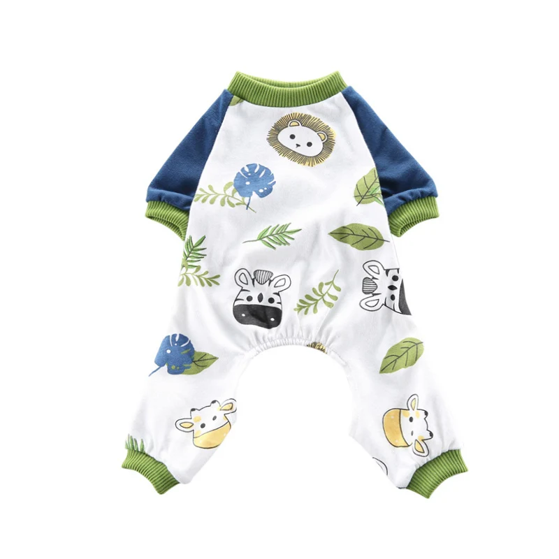 Cute Cat Clothes Pajamas Soft Vest T Shirt for Small Dogs Pet Clothes Clothing Cat Vest Jumpsuit Spring Autumn Outfit 35 - Цвет: Lion