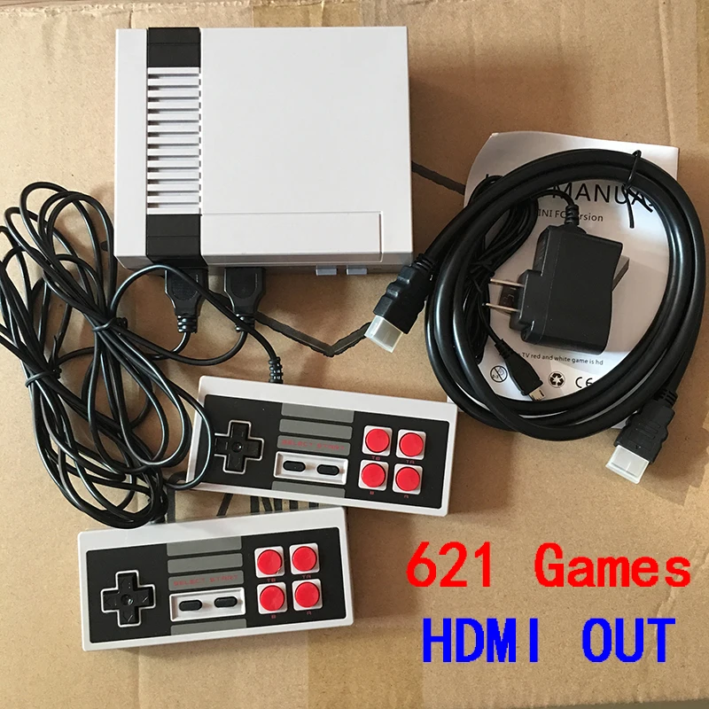 Мини ТВ игровая консоль 8 бит Ретро Классический Портативный игровой плеер HDMI/AV выход с 621/620 играми видео игры игрушки с панелью подарки