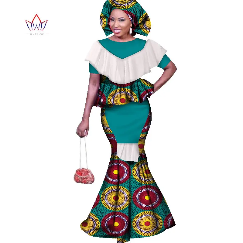 Женское платье с круглым вырезом длинное в африканском стиле размеры до 6xl WY1683 |