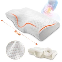 hmt orthopedic memory foam pillow 60x35cm slow rebound soft memory slepping pillows butterfly shaped relax the cervical for