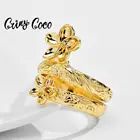 Женское кольцо ручной работы Cring Coco, романтическое золотистое кольцо с цветком, обручальное кольцо, 2020