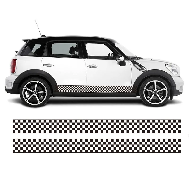

For (1Pair/2Pcs) Automobile Sports lattice for Mini ethylene Decal auto sticker Car-styling D7-652