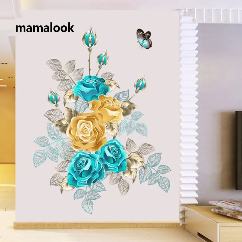 

Three-dimensional flower wall sticker bedroom room warm decoration sofa third generation self-adhesive wall sticker