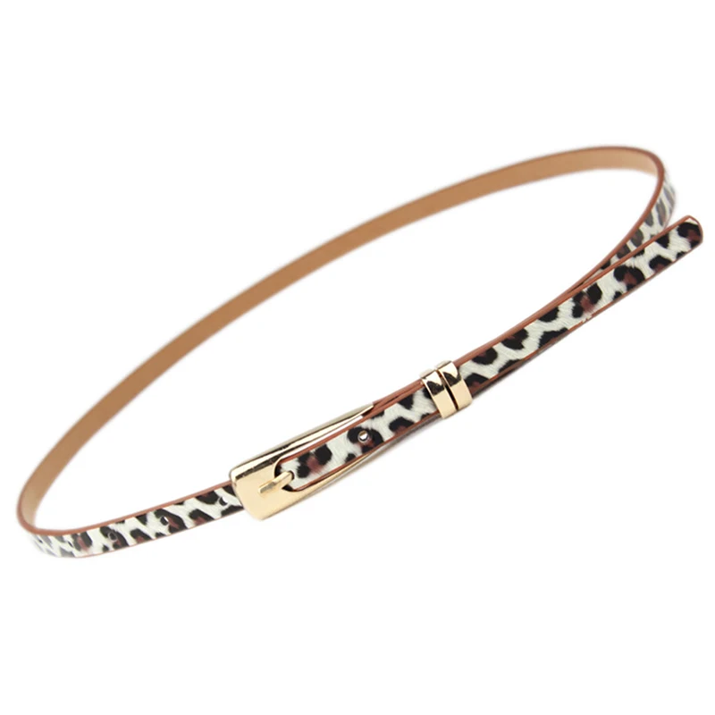 

1PCS Women's Ladies Skinny Buckle Waist Belt Thin Leather Narrow Waistband