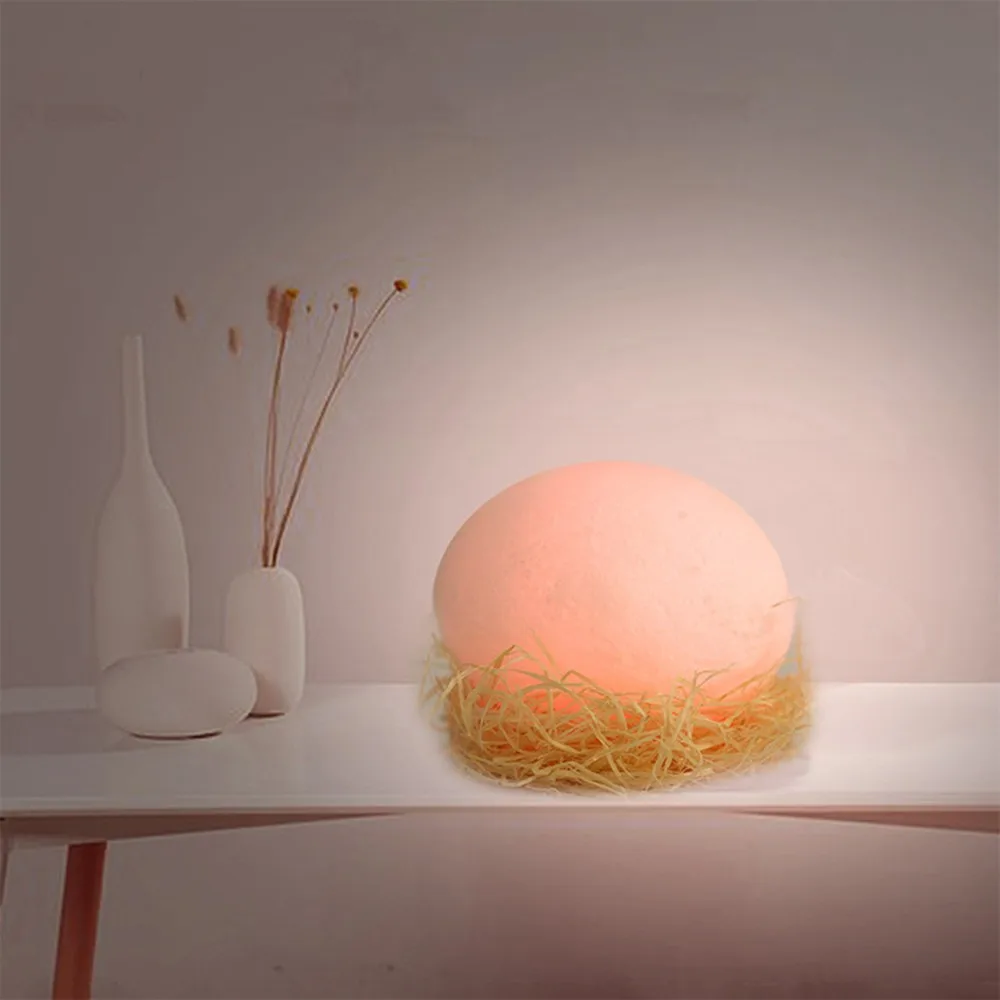 Remote Control 16 Colors Changing 3D Printing Dinosaur Egg Light Moon Night Lght Table Lamp Led Birthday Gift | Дом и сад