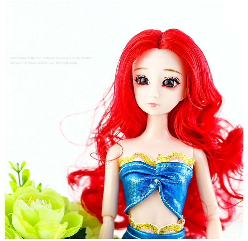 Bjd кукла 35 см модная одежда Русалка Куклы 3D глаза 11 суставов Русалка Детская кукла «Принцесса» девушка куклы для девочек Игрушки для девочек