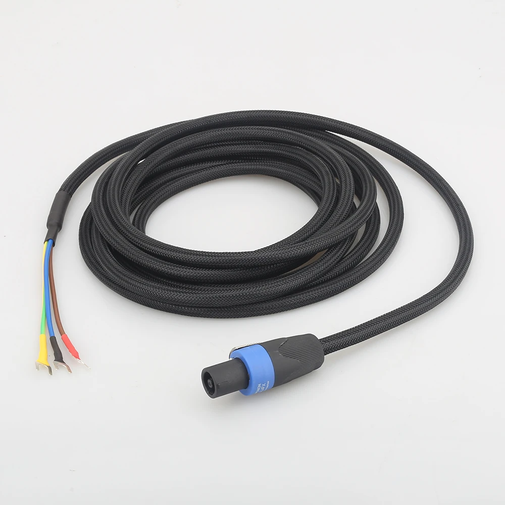 High Quality Audiocrast SBC01 Subwoofer cable 3 Wire Sub Speaker Cable Speakon to Spade end for REL/MJ Acoustics | Электроника