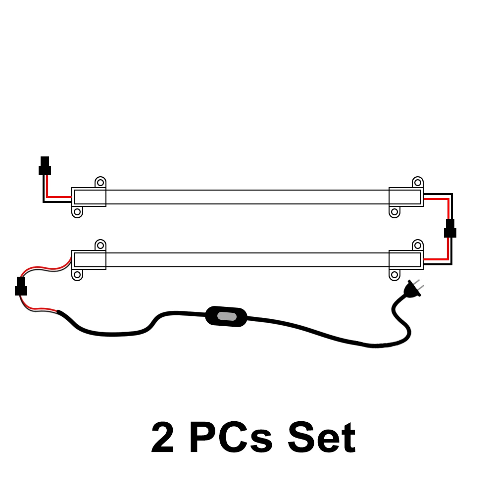 2pcs Set Светодиодный светильник AC220V высокой яркости 8 Вт 72 светодиодный s 50 см энергосберегающий светодиодный Флуоресцентный светильник 1-6 шт. в комплекте - Испускаемый цвет: 2pcs Set