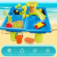 kids sand and water table beach play activity table for toddlers fishing game cute water pistols water activity play table