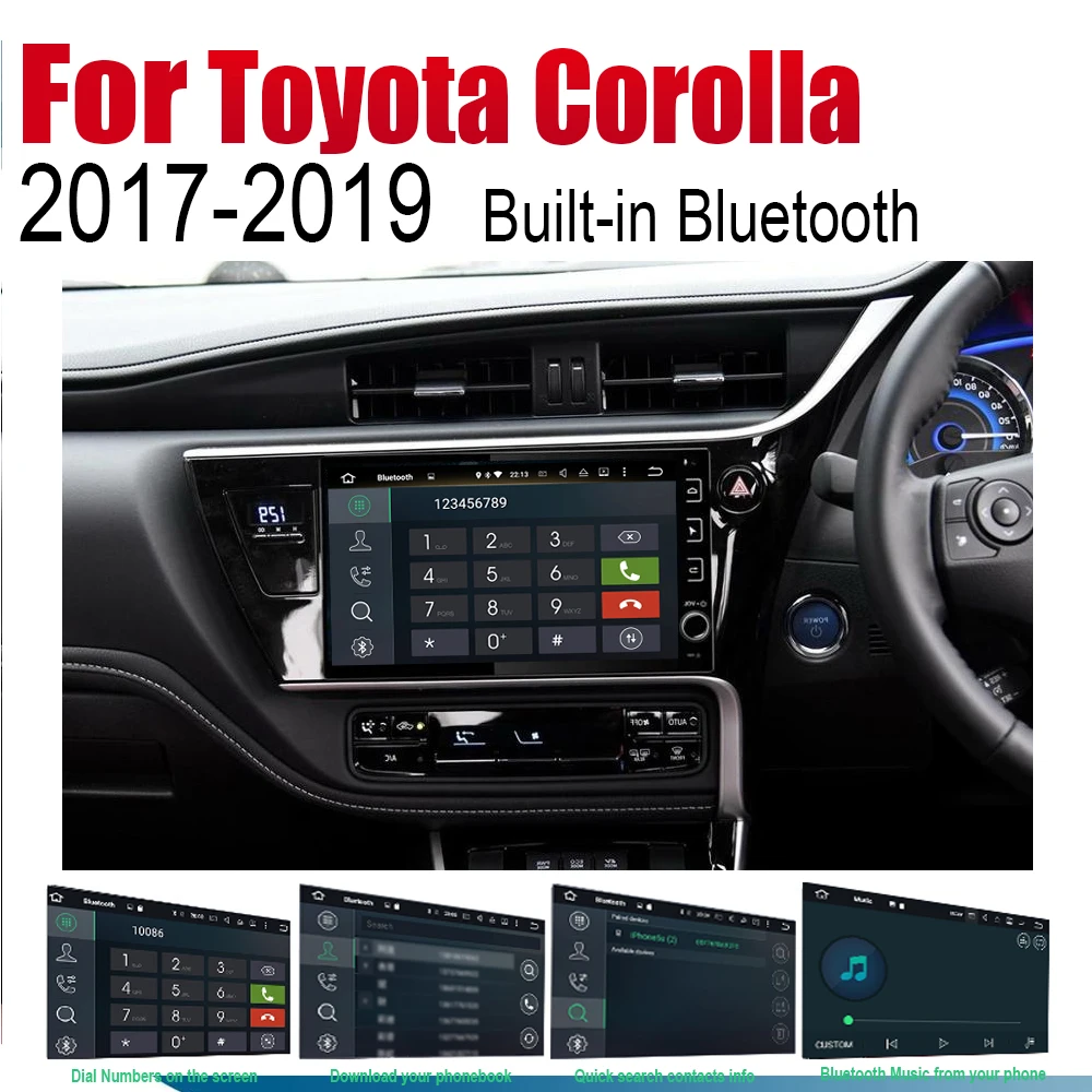 Для Toyota Corolla 2017 2018 2019 Автомобильный плеер DVD GPS навигация автомобильная Android