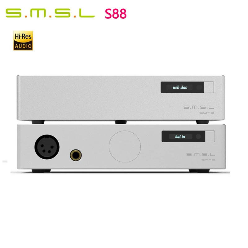SMSL S88 костюм высокого класса декодер и усилитель для наушников Костюм включает SH-8 усилитель для наушников и декодер для SU-8