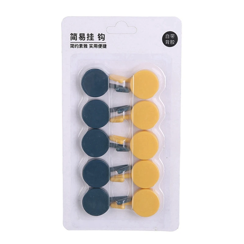 

10pcs Solid Color Free Punching Door Without Trace Nail Small Hook Clothes Hook Mounted Wall Hook Wall Hooks Decoration 1