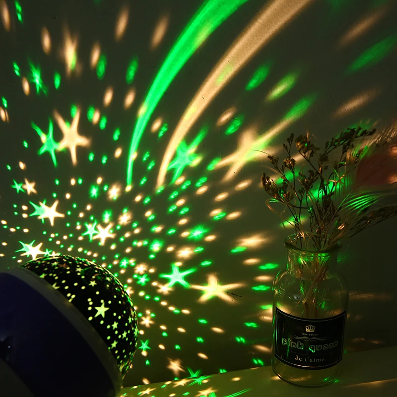 Проектор звездный светодиодный с дистанционным управлением и питанием от USB |