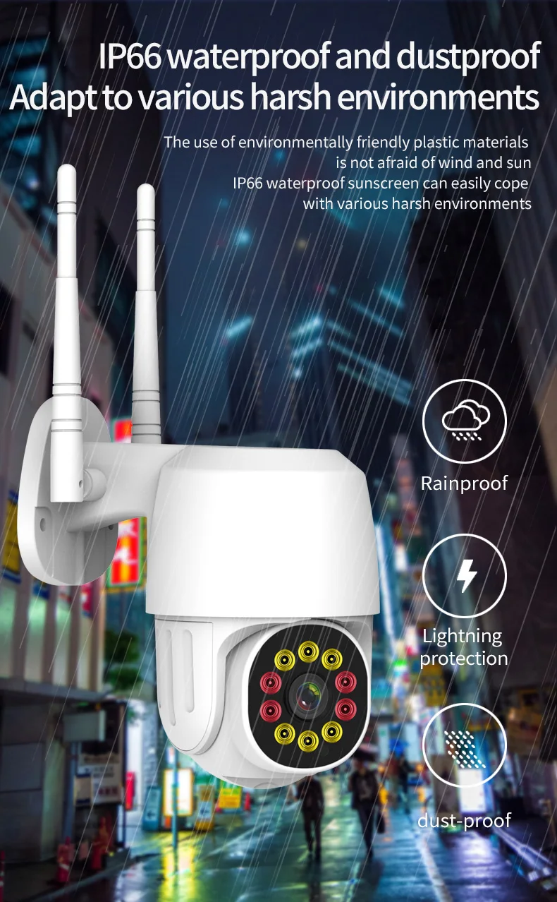 

1080P-Full CCTV Outdoor Waterproof IP Action Camera Wifi Infrared 1080P Wireless PTZ Surveillance Camera Wifi Dome Camera