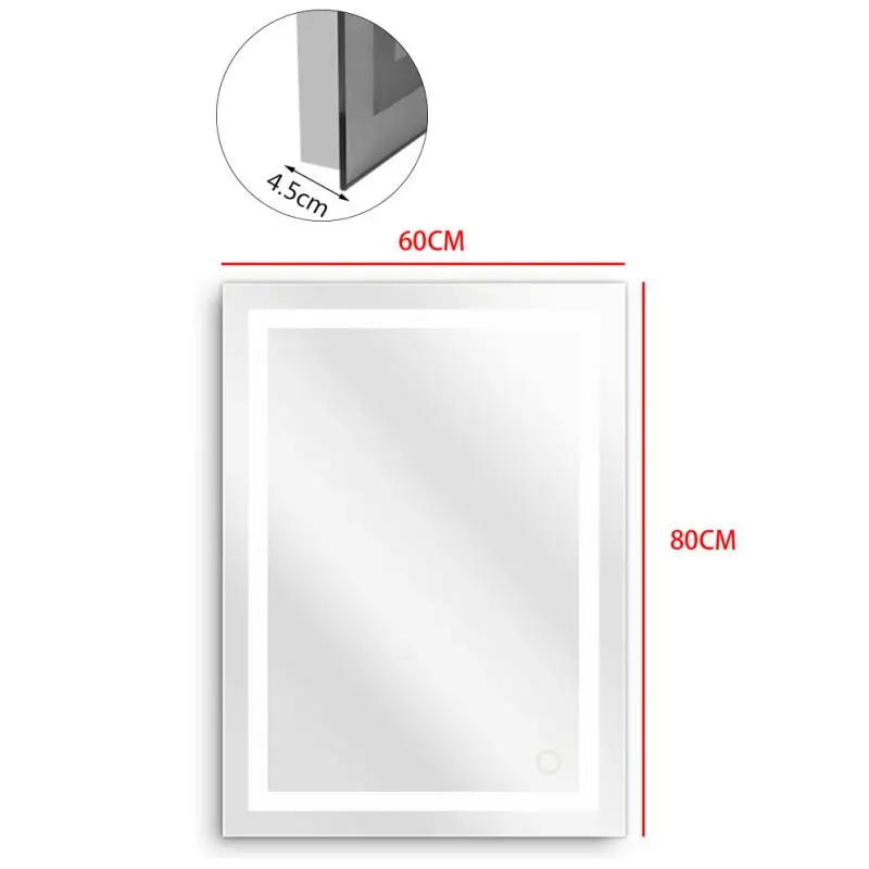 Светодиодный Зеркало для ванной зеркало макияжа противотуманное настенное
