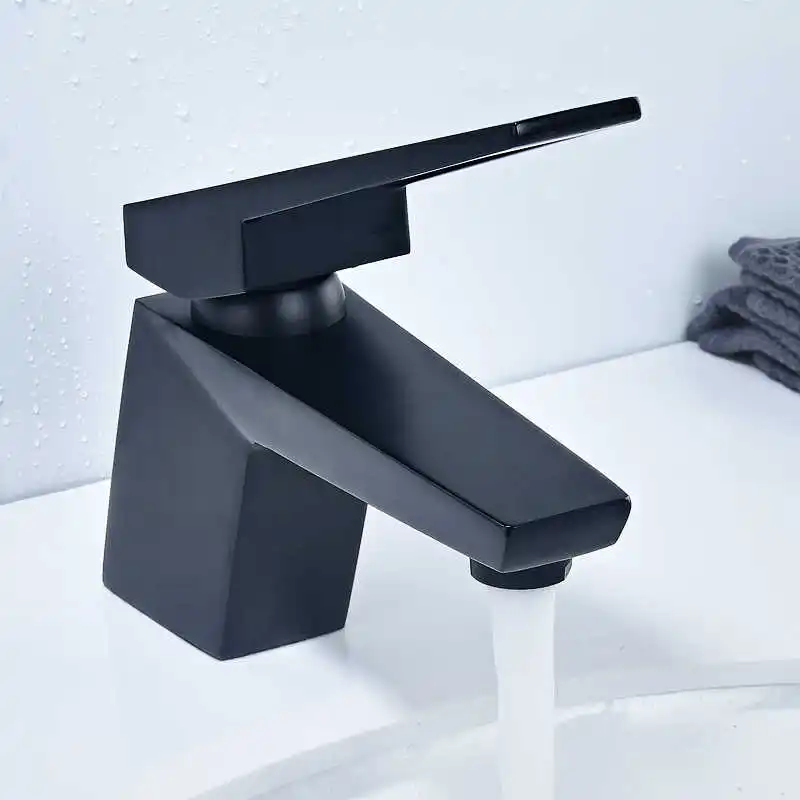Смесители для раковины черный бронзовый кран с одним отверстием холодной и