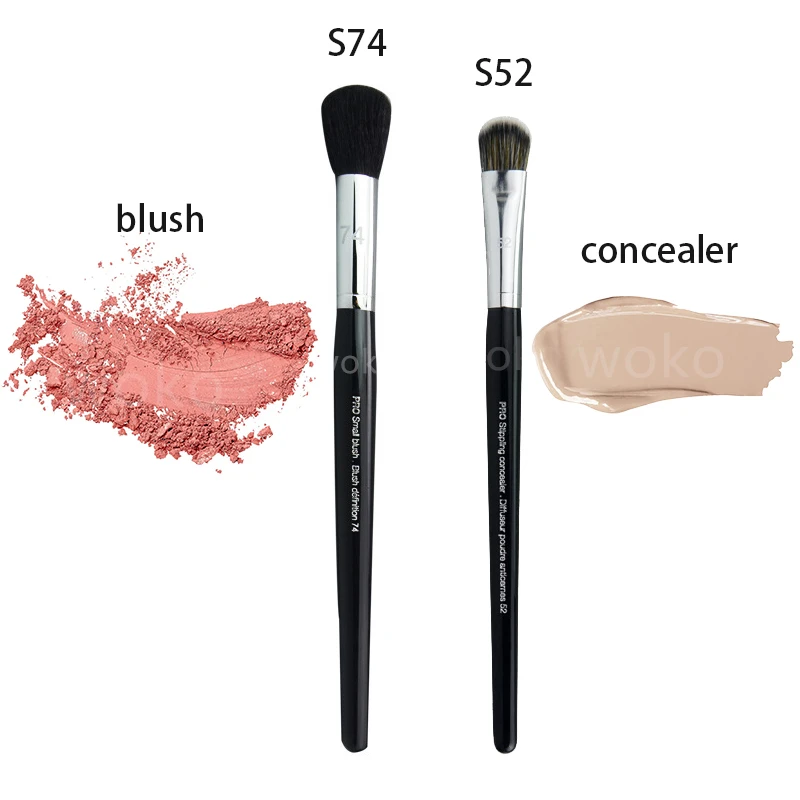

PRO 74 Small Blush Brush Powder Contour Bronzer Shadow Blush Brush Foundation Concealer Brush Face Blush Synthetic Makeup Tool
