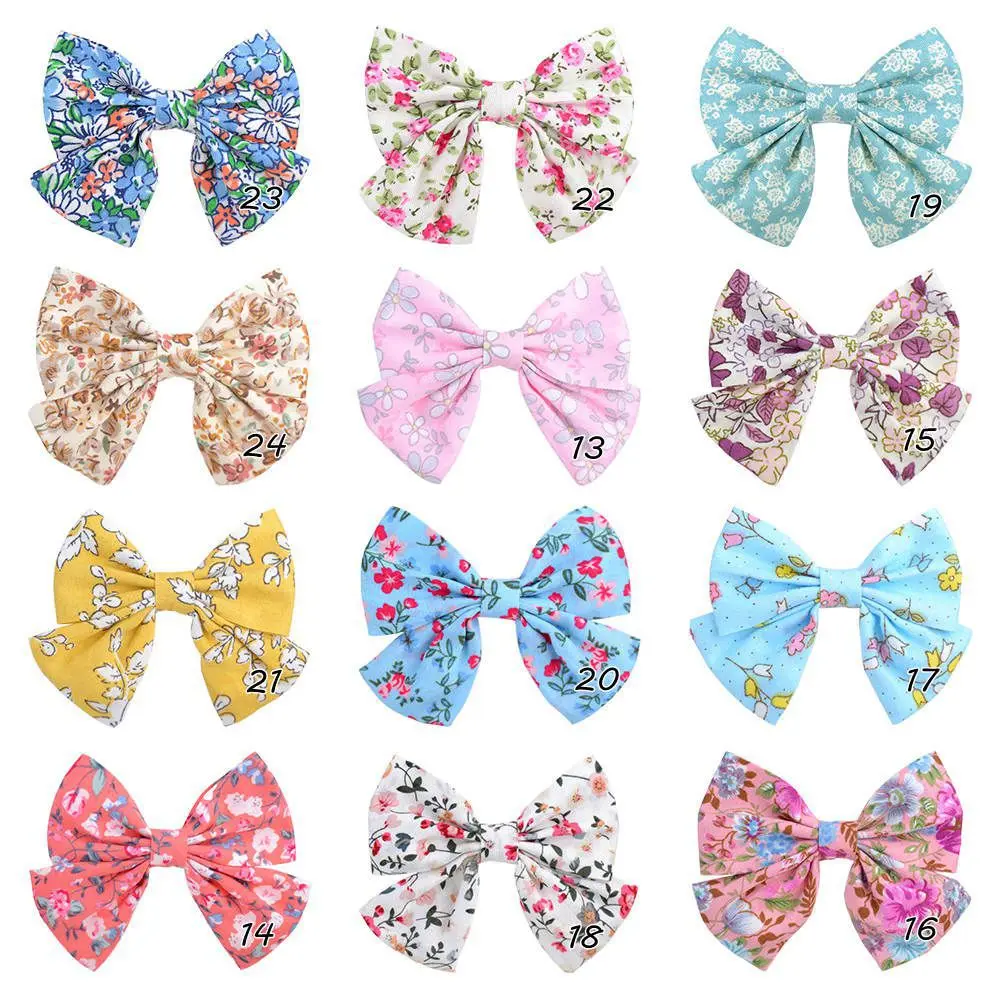 72 шт./лот детские заколки для волос с цветочным бантом узлом новорожденных
