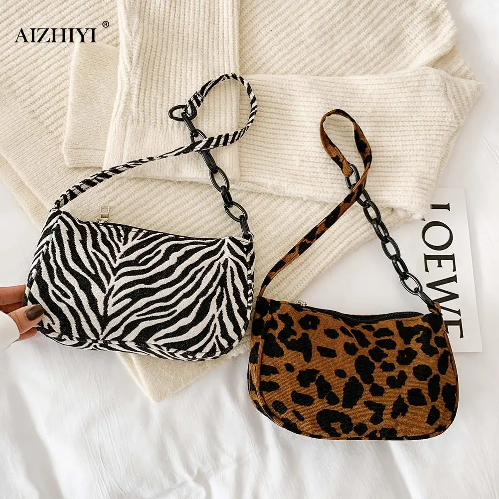 Винтажные женские сумочки леопарда узор Зебры Женские тканевые Сумки На Плечо