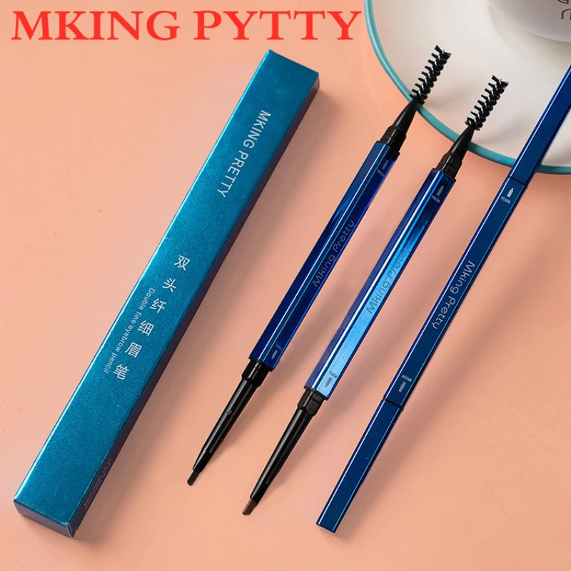 

MKING PRETTY Double Head Fine Eyebrow Pencil Natural Long-lasting Waterproof Sweat-proof Automatic Eyebrow Pen Eye Makeup TSLM2