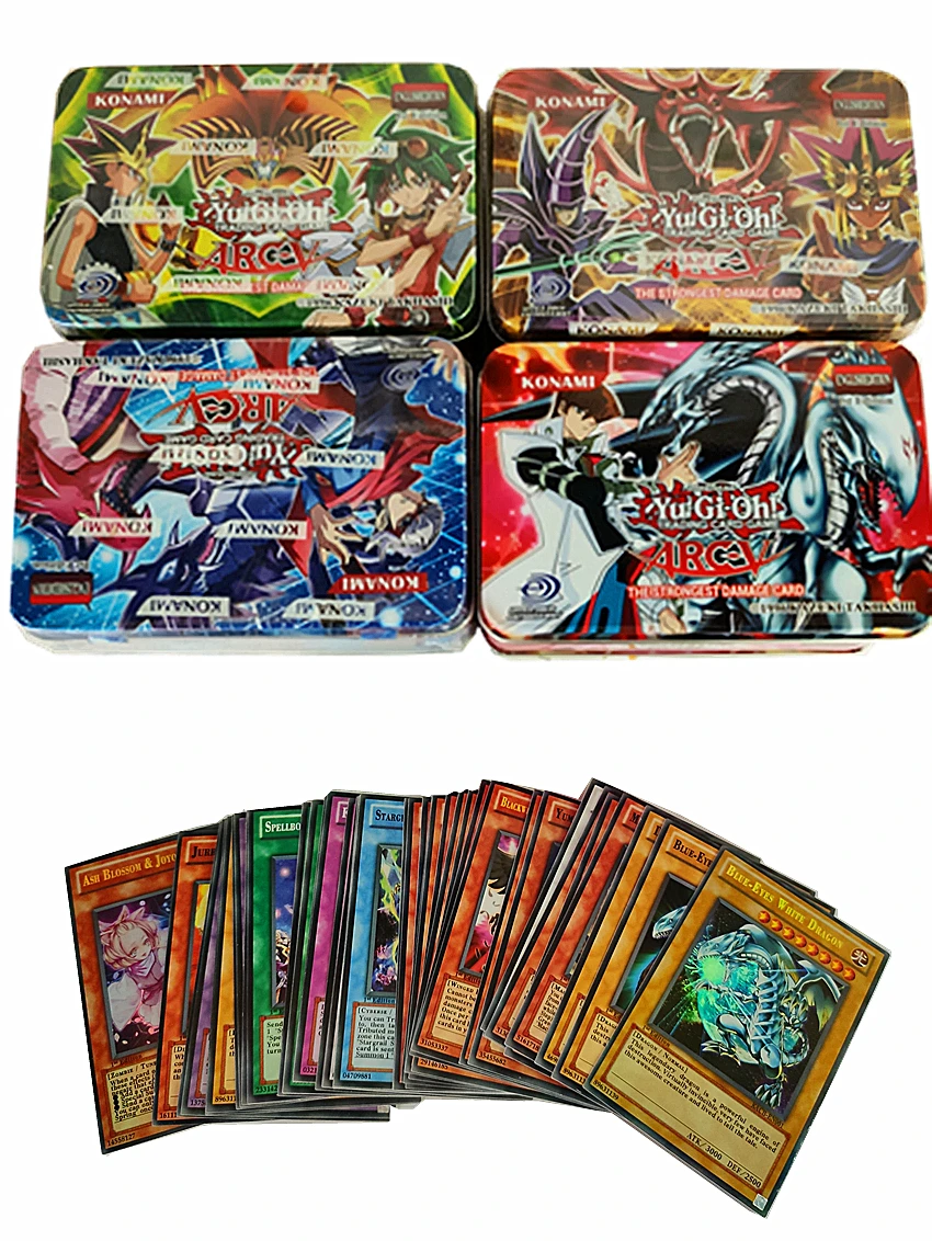 41 шт./компл. Yu-Gi-Oh! игровые карты Классическая игра юджиох английские карточки коробки коллекционные карточки с флэш-карты и металлическая Оловянная коробка игрушки