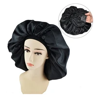 high quality super giant sleep cap waterproof shower cap female hair care protect hair anti frizz large satin silk bonnet cap