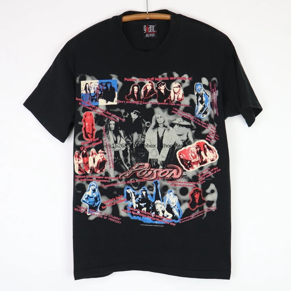 Винтажная рубашка 1993 с ядом и родным языком|Мужские футболки| |