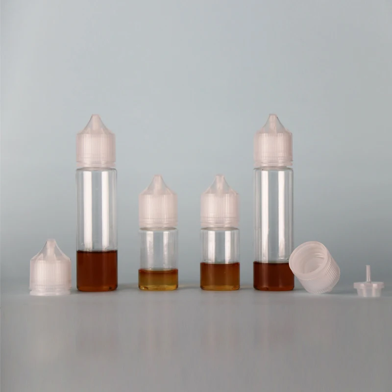 10pcs new empty PET transparent dropper bottle plastic filled liquid juice oil container laboratory equipment with CRC cover | Красота и