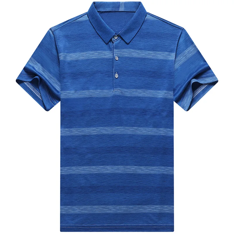 

Summer men's clothing, color-stripe striped POLO shirt, business casual POLO shirt, short-sleeved plus size POLO shirt