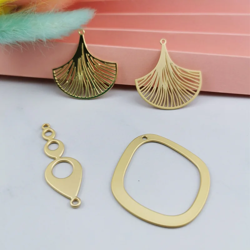 

DIY ear accessories alloy geometric hollow out special-shaped round Rectangular Earrings material bracelet pendant craft