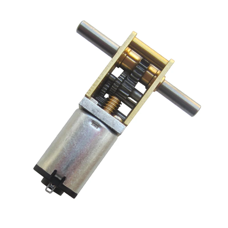 3~12V GA12-N20 Винтовой мотор постоянного тока с двумя валами и самоблокировкой для интеллектуального автомобиля / робота / модели DIY.