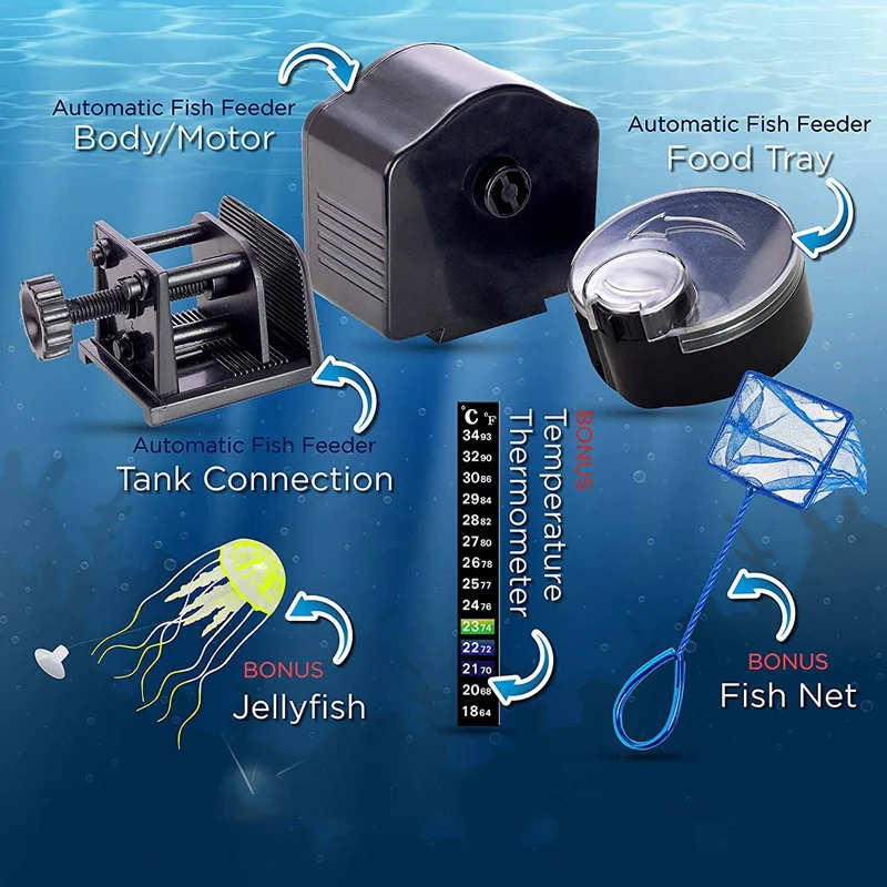 Автоматическая кормушка для рыб аквариума устройство автоматического кормления