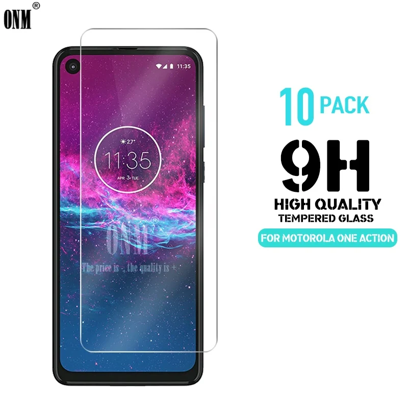 10 шт закаленное стекло для Motorola One экшен экран протектор 2.5D 9H защитная