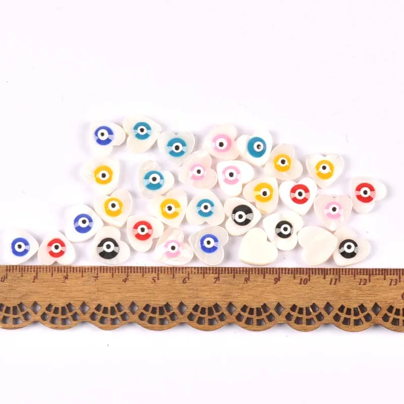 Ракушки 11 мм в форме сердца и злых глаз для творчества домашний декор ремесла