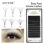 Лоток для веера Abonnie, шелковые ресницы 0,05, 0,07, 8-22 дюймов