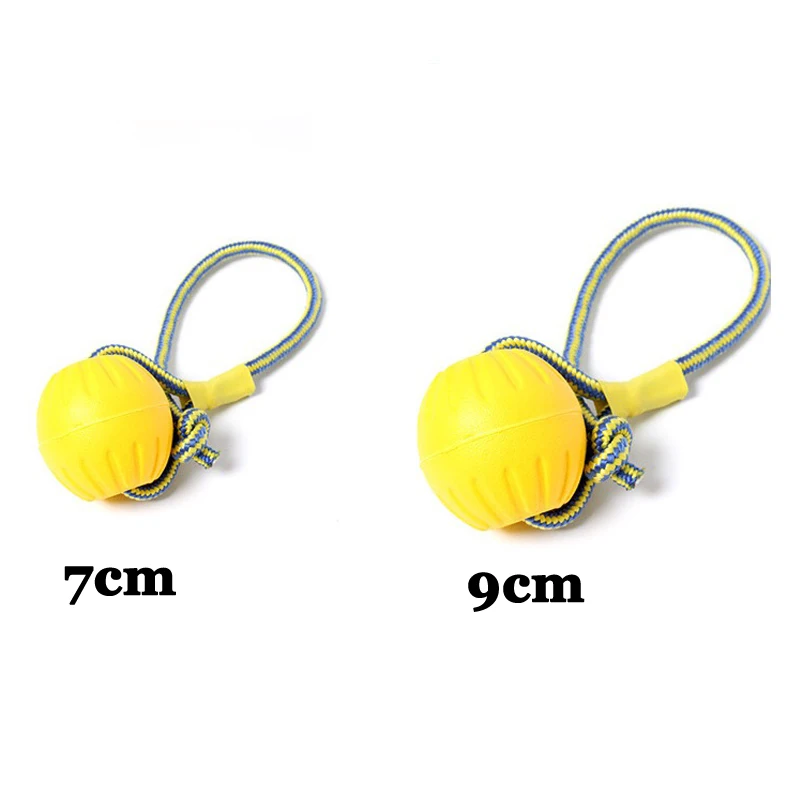 

Indestructible teeth rubber bite funny puppy training ball chew toys play go get solid with carrier rope dog pet