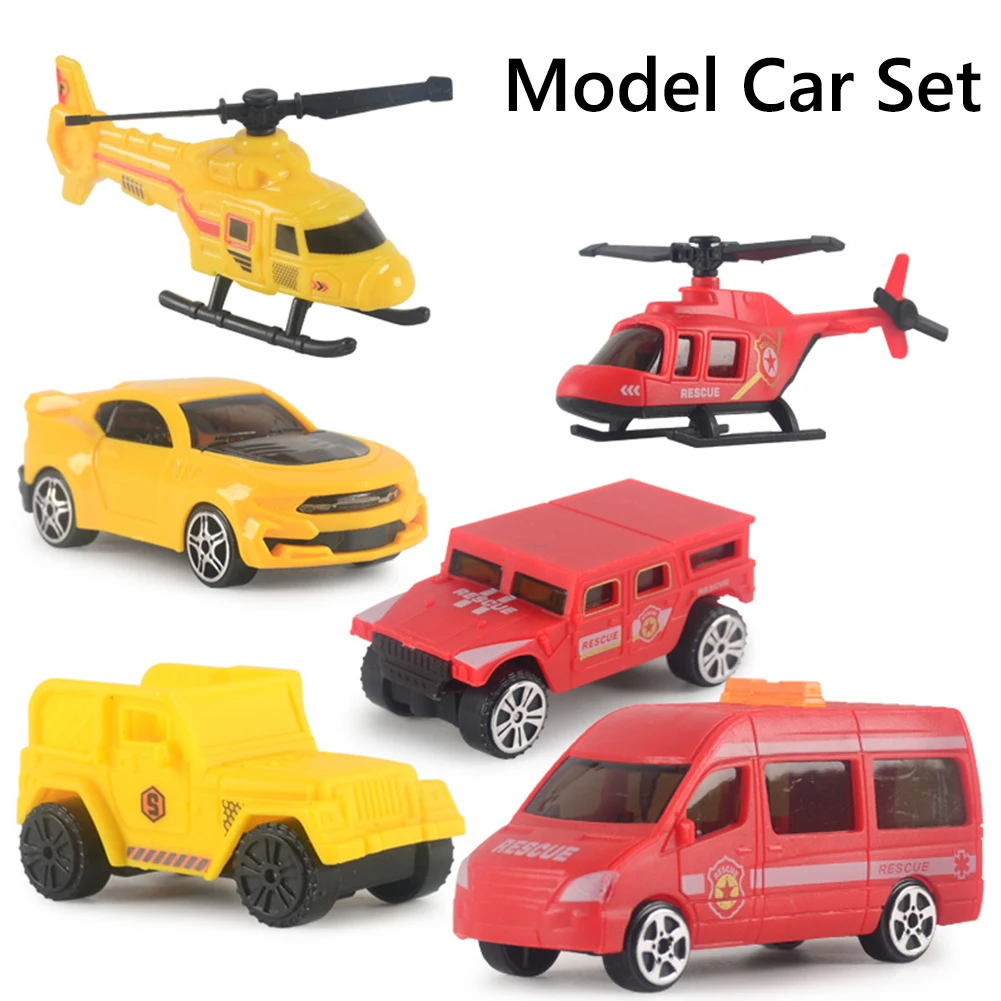 

4pcs/set Give Children Best Enlightenment Toy Gift Engineering Firefighting Truck Mini Inertial Sliding Car Model Toy Boy