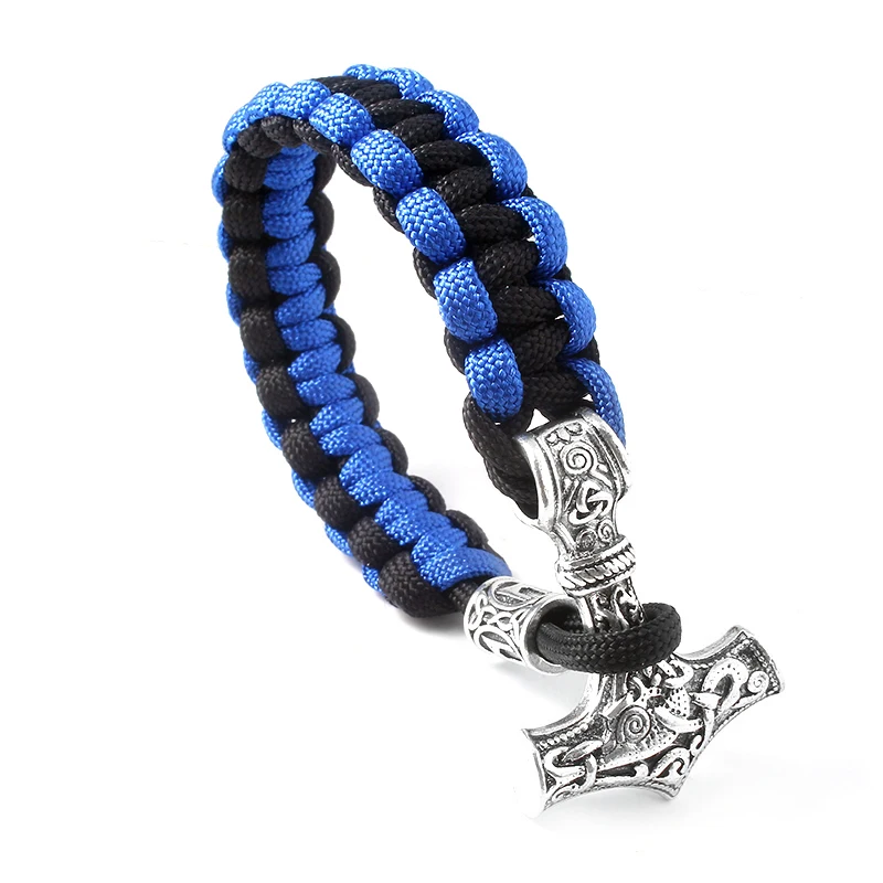 Новый аниме Браслет викингов очаровательный простой ручной вязки веревочная