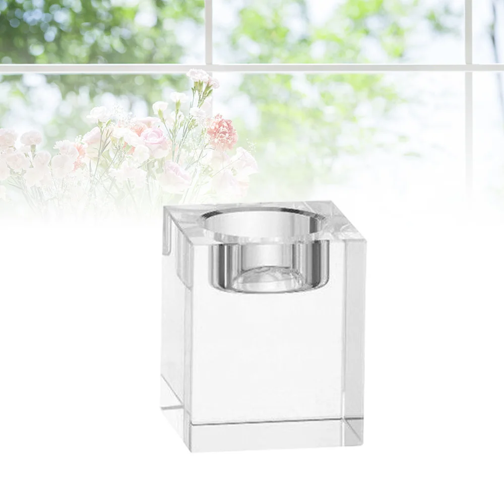 K9 Хрустальный подсвечник куб свечи дома орнамент свеча романтический Украшение