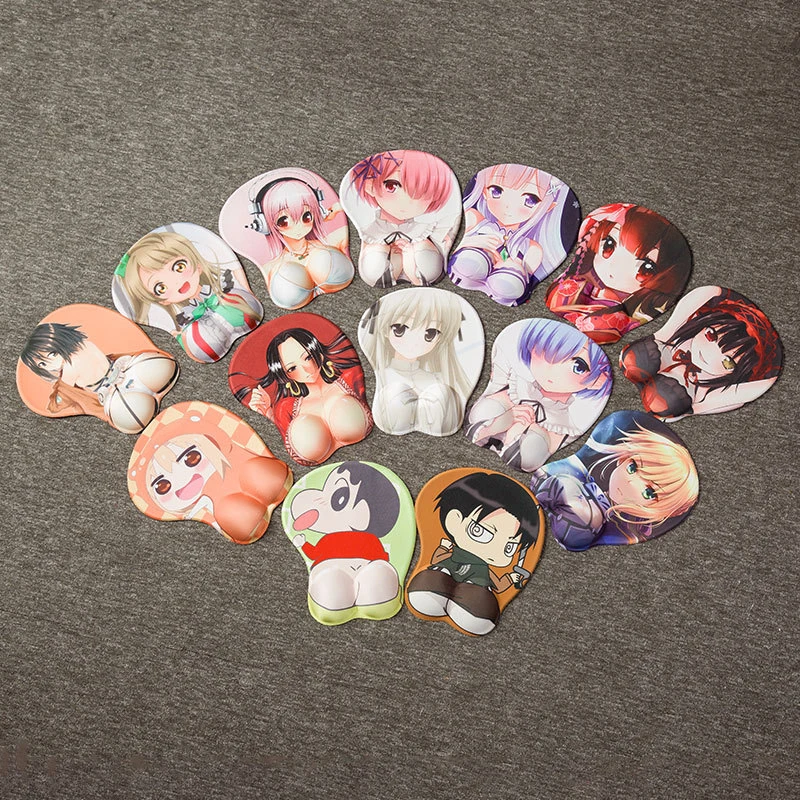 Коврик для мыши hecdas с рисунком аниме 3D подставка под запястье мягкий силиконовый